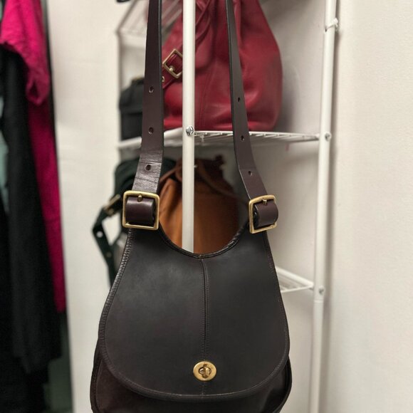 SOLD DO NOT PURCHASE Vintage Coach NYC Mocha Crescent - Picture 3 of 11